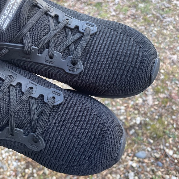 New Skechers Black Lace Up Sneakers Size 9 - Picture 7 of 10